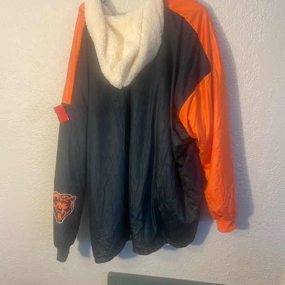 NWT FOCO NFL Team Reversible Oversized Sherpa Lined Hoodie Sweatshirt AOP Logo - Picture 9 of 10